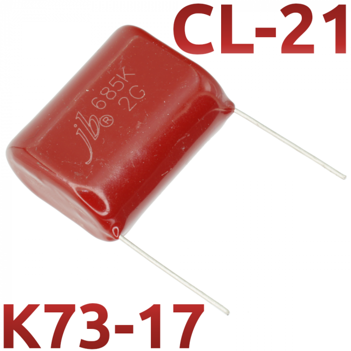 Конденсатор CL21 (аналог К73-17) 6,8µF x 400V -10%  (685K 400V) 34*26*17мм