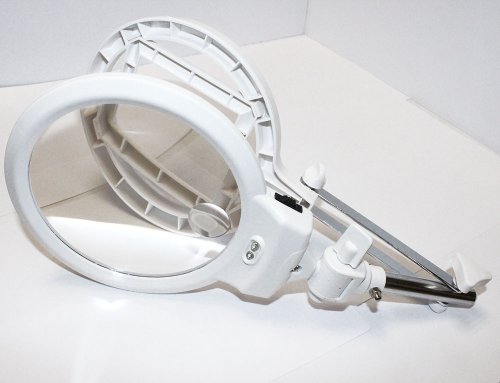Лупа настольная 2-x/6-x, D-130/26мм, H-25см, 2 LED, Орбита OT-INL53