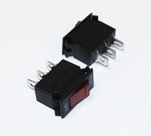 Выключатель-автомат клавишный (брейкер) 32*15*34мм 12-250VAC+VDC 20А 3pin M115-B120 защита по току