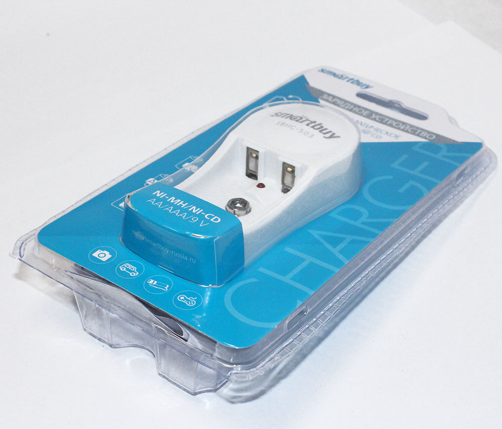 Зарядное устройство Smartbuy 503 для Ni-Mh/Ni-Cd (2 x AA/AAA, 1 х 6F22)