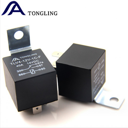 Реле 12V 40A TLV4-12V-1C-F 5pin под клеммы 6,3мм