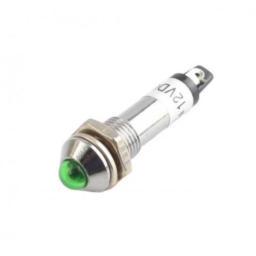 Лампочка индикатор. 220V XD8-1W 8мм VAC ЗЕЛЕНЫЙ