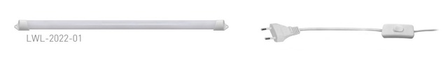 Светильник светодиодный линейный Ultraflash LWL-2022-01, 220В, 9 Вт, 4500К, 600мм, с проводом и вылюч.