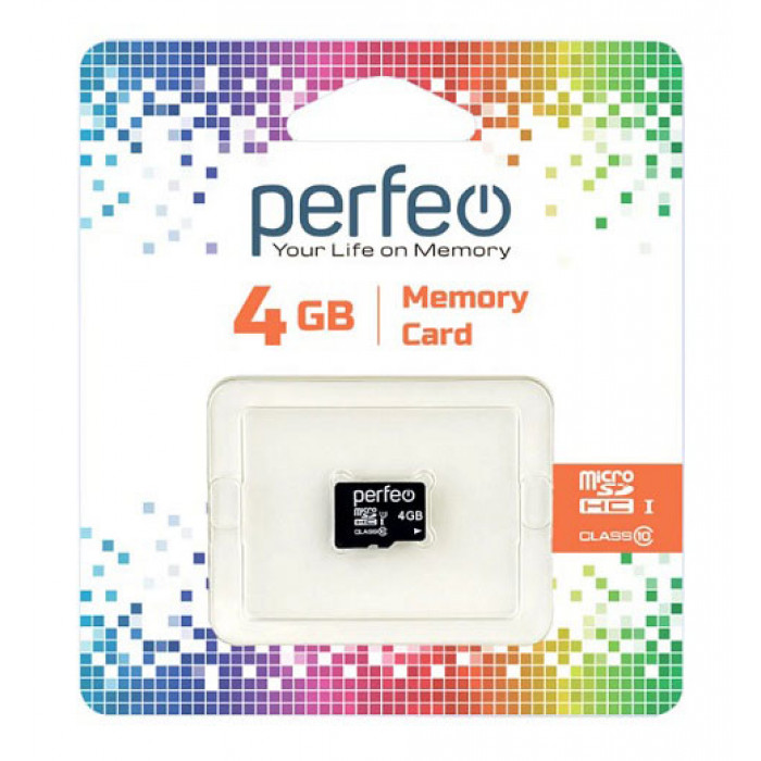 Карта памяти Perfeo High-Cap micro SDHC 4Gb class 10, без адаптера