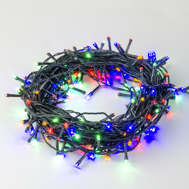 Гирлянда 'Метражная' 30м нить темная, LED-300-220V, контр. 8 р. МУЛЬТИ