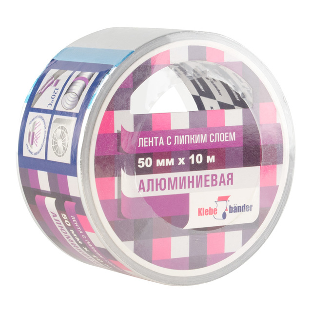 Лента клейкая алюминиевая 50мм*10м 50мкн Klebebander