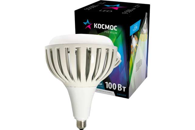 Лампа светодиодная КОСМОС 100Вт-230-6500К-E40 высокомощная