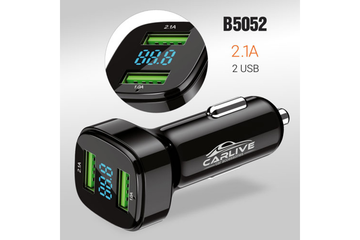 Адаптер 12V-24V => 2*USB 5V 3,1A с встр.вольтметром