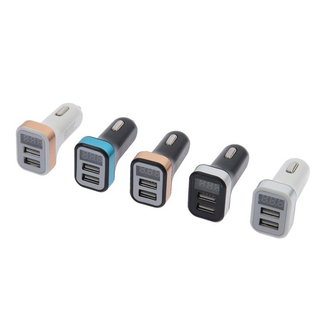 Вольтметр LED цифр.в прикурив. 12-24V + 2гн-USB 2A авто ЗУ