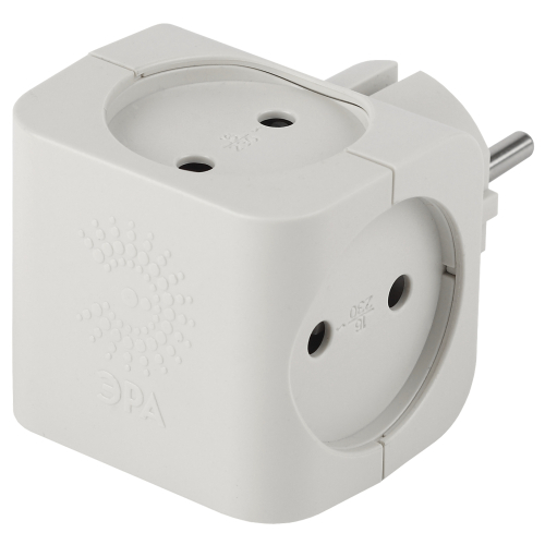 Разветвитель электр. 4гн б/з 16А белый ЭРА SP-4-W