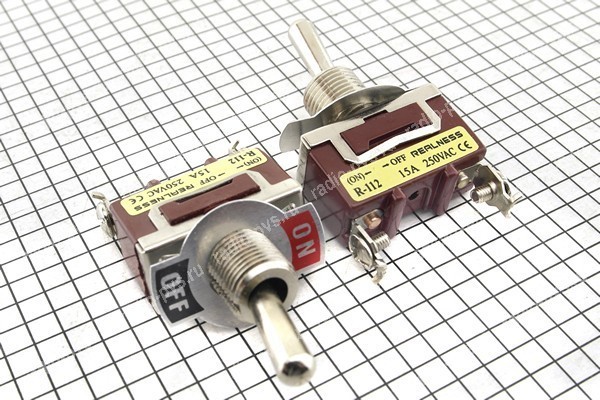 Тумблер KN3 B-111 (R-112) on-off, 2pin без фиксации