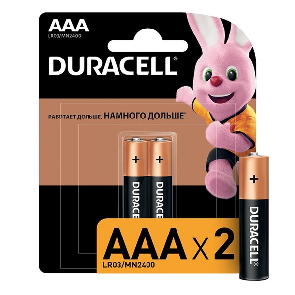 Элемент питания Duracell BASIC ААА LR03 1шт