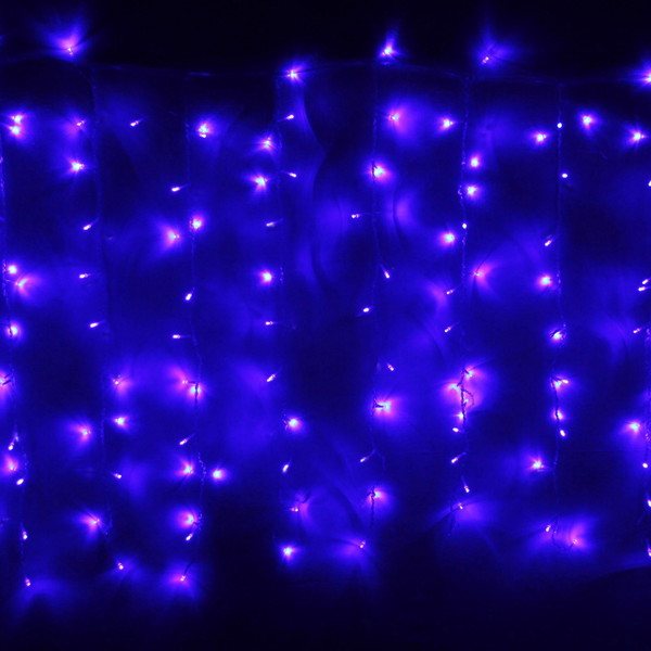 Гирлянда  'Занавес Мерцание' Ш:3м В:2,5м нить силикон, LED-480-220V, авторежим, СИНИЙ