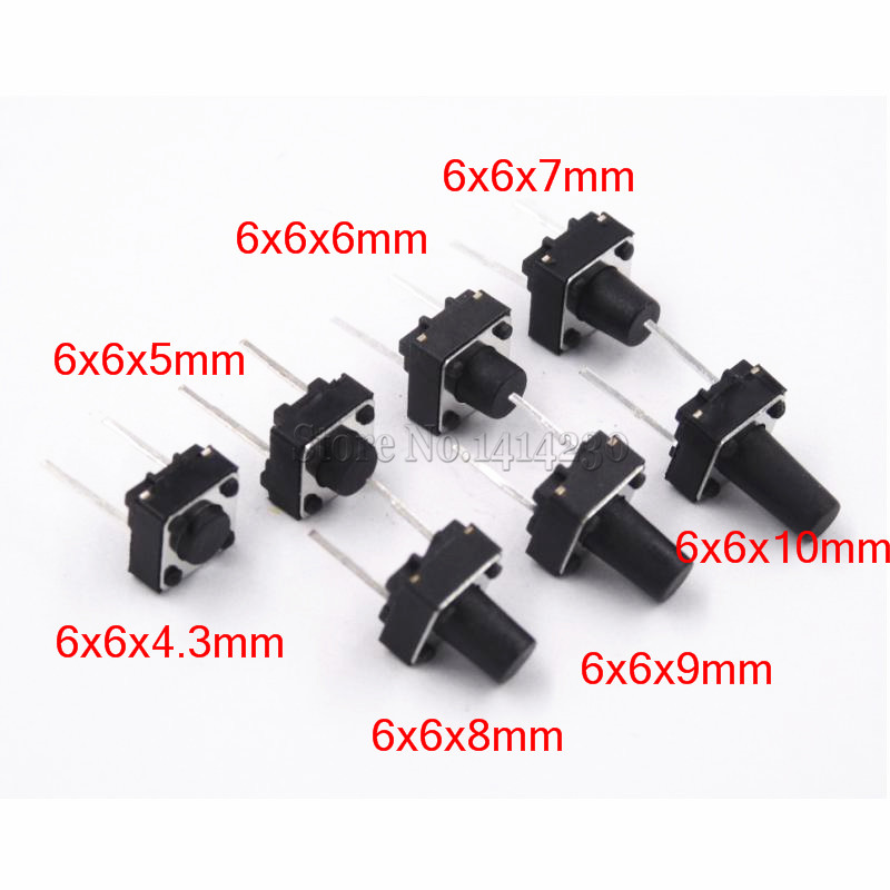 Микрокнопка 2pin 6*6мм h7мм, ручка-3,5мм гориз