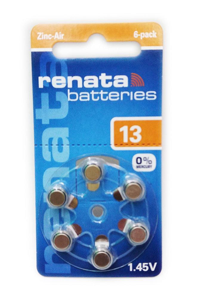 Элемент питания 'Renata' ZA13 (G5) 1,4V для слуховых апаратов 1шт