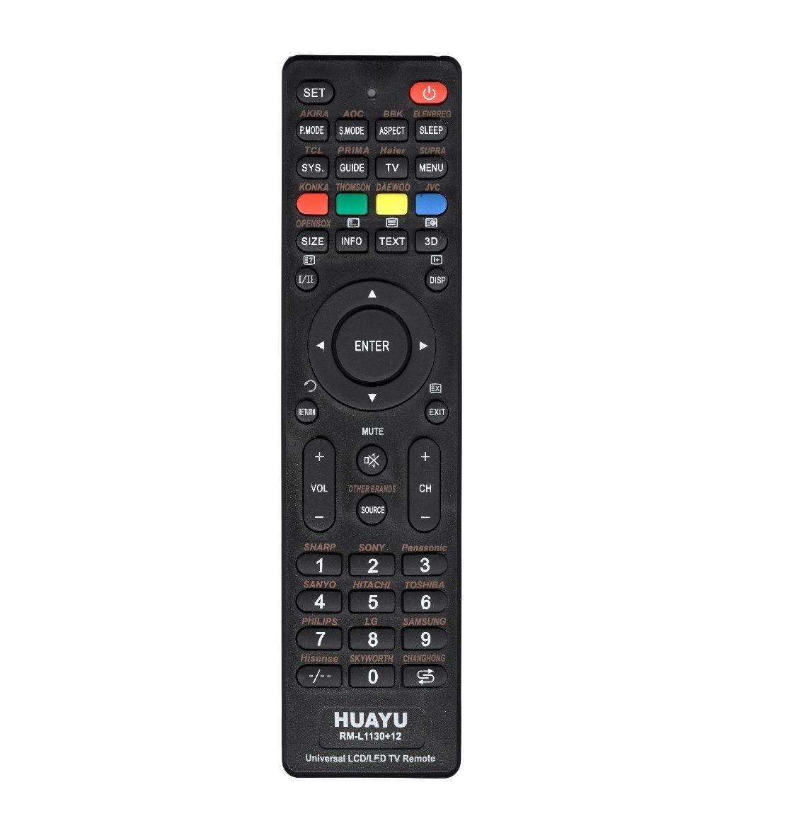 Пульт универсальный HUAYU RM-L1130+12 LCD, LED TV (ver.2022 ) для всех брендов + китайских