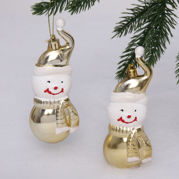 Новогодняя игрушка 'Снеговички' 13см, 1шт
