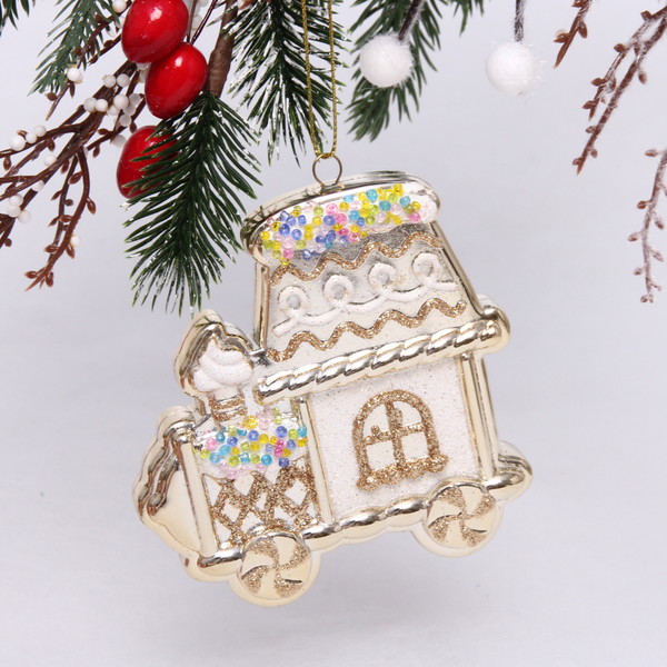Новогодняя игрушка 'Пряничная машина' 9,5*2*10,5см, 1шт