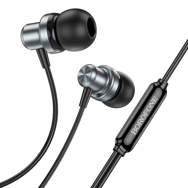 Гарнитура BoroFone BM70, 1,2м, металл серый