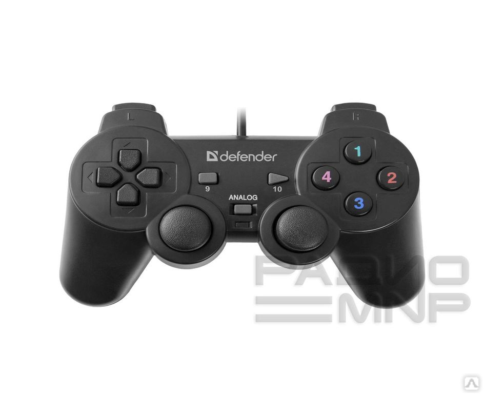Джойстик игровой для компьютера Defender Omega, USB, 12 кнопок + 2 стика, вибрация