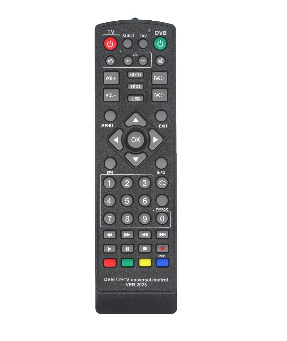 Пульт для DVB-T2+TV и IP TV всех ресиверов универсальный HUAYU, версия 2023г