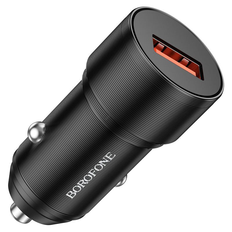 Адаптер 12V => 1*USB 3A, QC3.0, 18W, черный BZ19A 'Borofone'