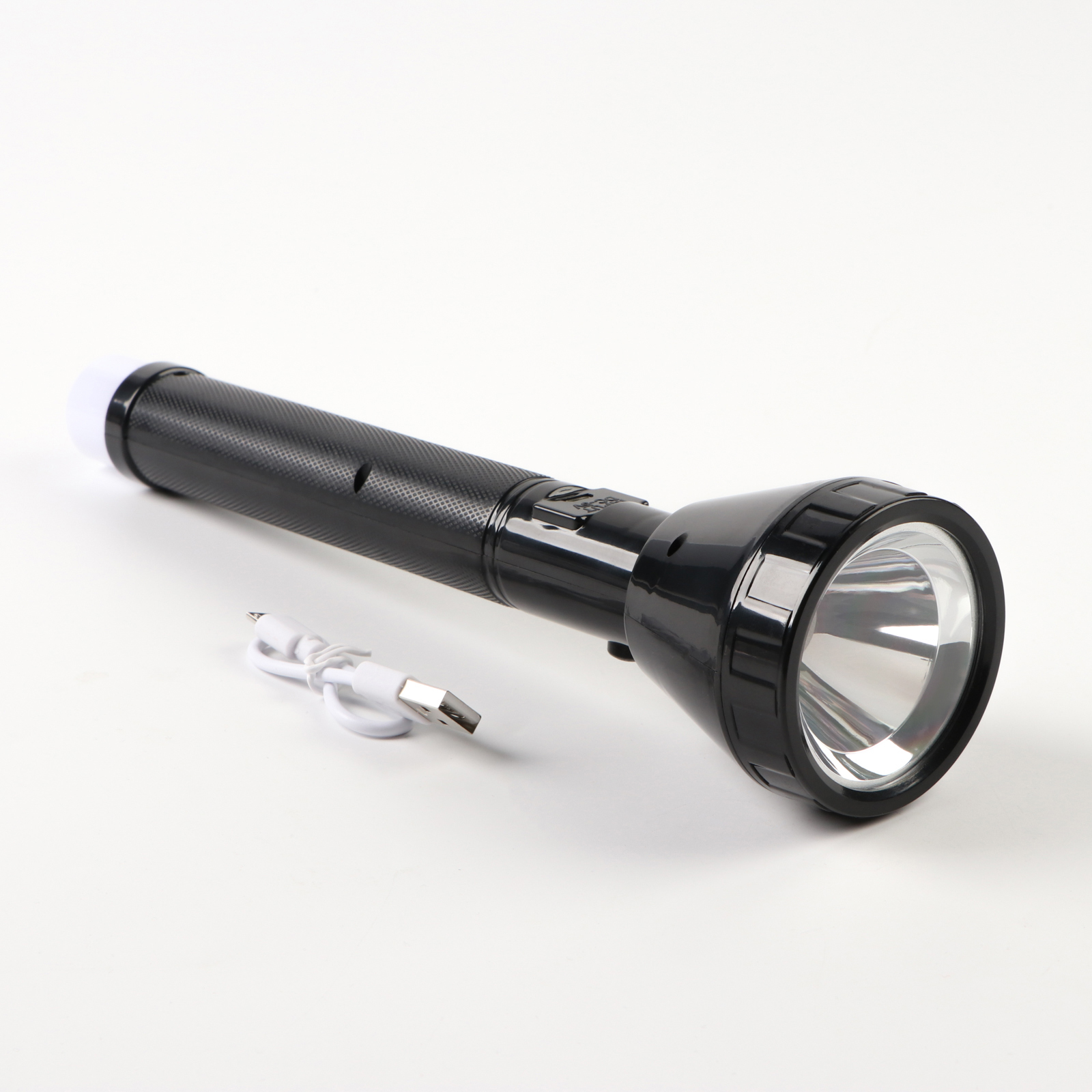 Фонарь  ручной аккумуляторный, 7Вт, 1600мАч, 3535LED, 2режима, IPX2, 26,4*6,4см, от USB, влагозащита
