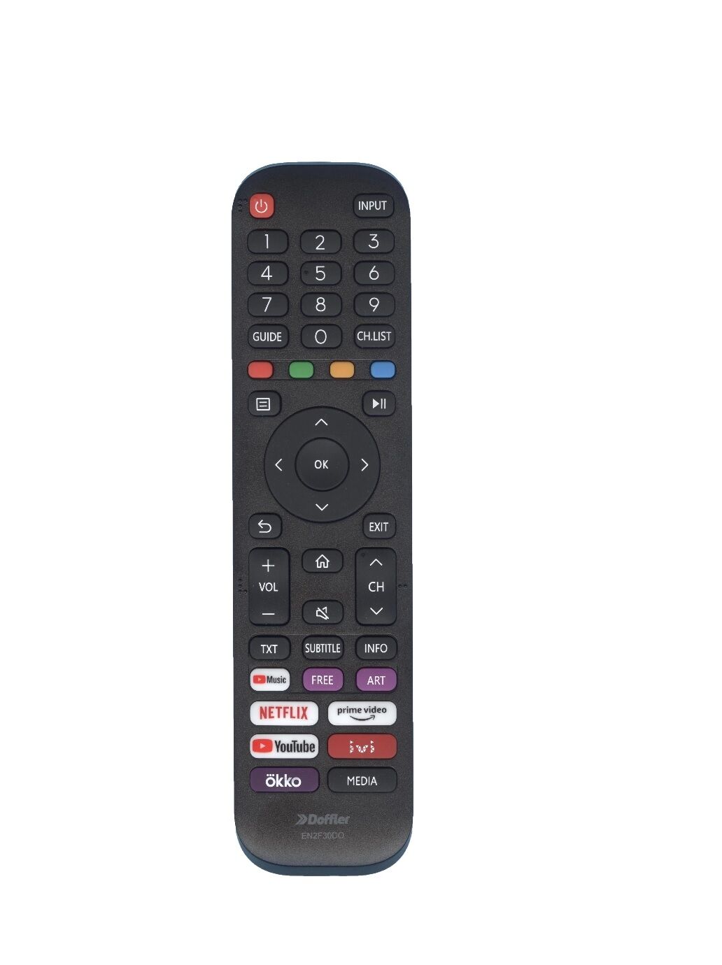 Пульт Doffler EN2F30DO (EN2F30D0 , EN2F30H ) LCD SMART TV DEXP/HESENSE ( IVI OKKO YOU TUBE)