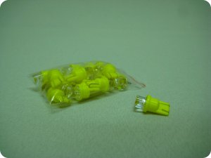 Автолампа светодиодная Т10 (W2,1-9,5d) оранжевая,конус (б/цокольная) 12v Луч