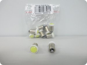 Автолампа светодиодная Т8,5 (BA9s) белая СОВ диод (с цоколем)  12v