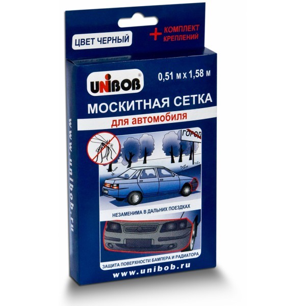 Сетка москитная UNIBOB 0,51*1,58м для автомобиля