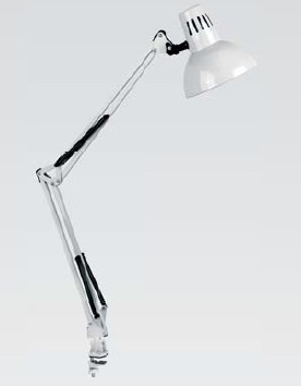 Светильник настольный Camelion KD-312 серебро 230V 60W струбцина