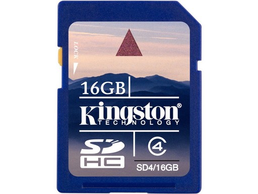 Карта памяти Kingston SD 16Gb Class 4