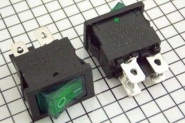 Переключатель с подсветкой MIRS-201-2 4pin 3А 250V 2on-off 20*13мм