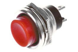 Кнопка без фиксации PBS-26B RWD-306 3A 125V круглая металл