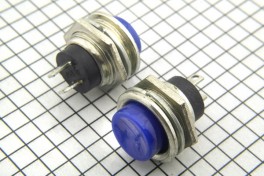 Кнопка без фиксации PBS-26B RWD-306 3A 125V круглая металл