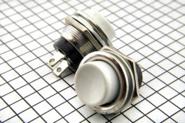 Кнопка без фиксации PBS-26B RWD-306 3A 125V круглая металл