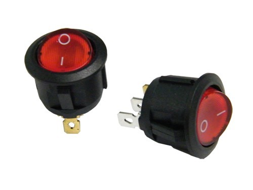 Переключатель  с подсветкой IRS-101-8C 3pin on-off круглый 250V 5А RWB-214 20мм