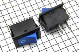 Переключатель без подсветки MRS-101A 2pin on-off 250V 3А 21*15мм RWB-201 прямоуг.