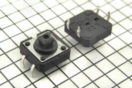 Микрокнопка 4pin 12*12*3,5мм h толк4мм KFC-012-H гориз без фиксац. KAN1210