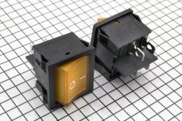 Переключатель с подсветкой MIRS-201-4 4pin 6А 250V on-off 22*19мм