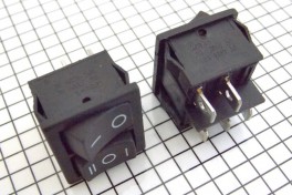 Переключатель без подсветки 2 клав. MRS-2102 KCD-108-3 5pin on-on + on-off-on