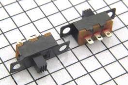 Переключатель движковый (ползунковый) 3pin 2полож. 19,6*5,9*5мм 0,5A 50V SS12F15 вертик