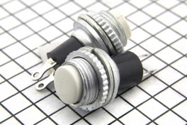 Кнопка без фиксации PBS-3B 3A 125Vкруглая на замыкание DS314
