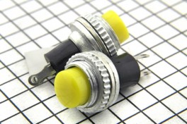 Кнопка без фиксации PBS-3B 3A 125Vкруглая на замыкание DS314