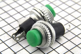 Кнопка без фиксации PBS-3B 3A 125Vкруглая на замыкание DS314