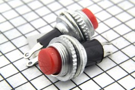Кнопка без фиксации PBS-3B 3A 125Vкруглая на замыкание DS314