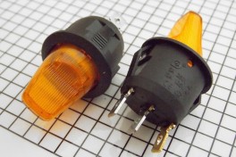 Переключатель с подсветкой MIRS-101-9H 3pin 250V 6A on-off KCD-1-101N