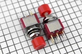 Кнопка без фиксации DC-622 круглая переключающая (из микрика) 2A 250V 6pin