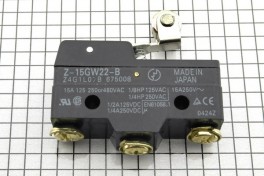 Переключатель концевой 50*30мм Z-15GW22-B 15А 250V планка 40мм с роликом